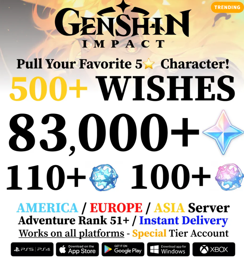 Genshin Impact Reroll Account - Special
