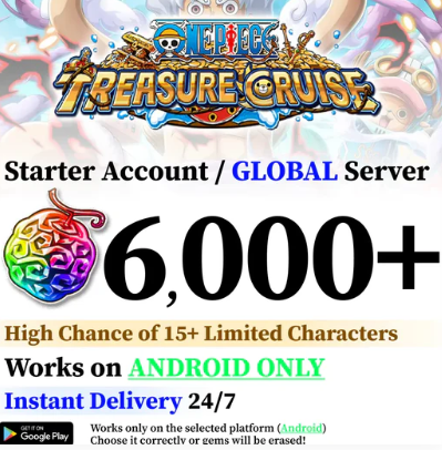 One Piece Treasure Cruise Starter Account with Rainbow Gems [Android | Global]